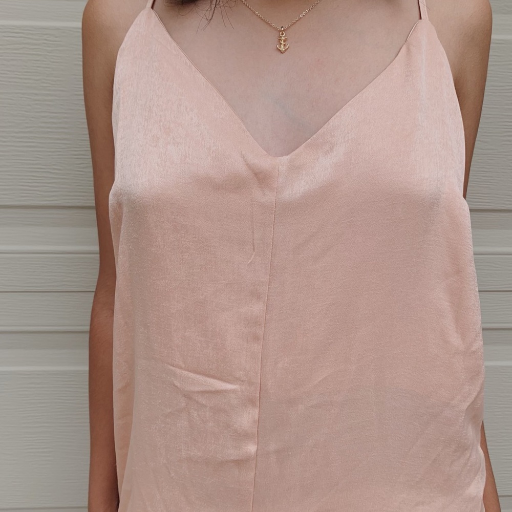 Pink wide leg romper